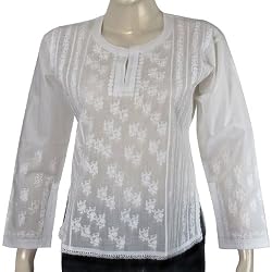 Kurti Fashion of India Pretty Dresses in Cotton Size XS (ctop396)