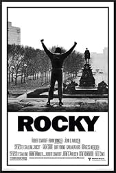 Rocky Arms in Air Movie Poster Framed