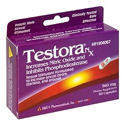 D&E Testora NX, Potent Male Sexual Stimulant Capsules, 60-Count Boxes (Pack of 2)