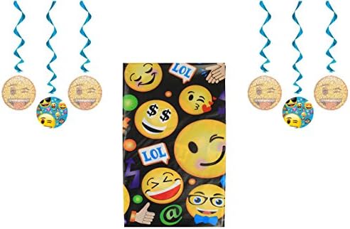 Emoji Party Pack ~ Hanging Decorations, Tablecover