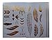 10 Premium Sheets of Metallic Gold, Silver, Turquoise and Multi-color Temporary Flash Tattoos for Women & Girls - Over 120+ Tattoos - Waterproof Trending Top Fashion Accessory …