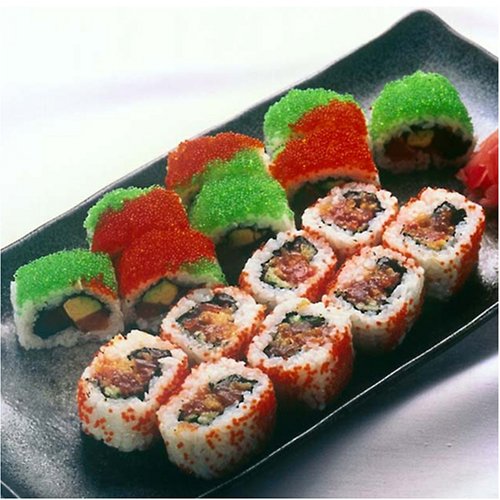 Flying Fish Roe Sampler 20 oz - Tobiko Caviar Wasabi, Red, Orange, Black & Golden - 4... by Bemka.com