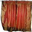 Curtain Indian Sari-2 Cinnabar Panel Decorative Drapery Window Treatment