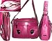 PERLINA Hobo Style Genuine Pink Leather Purse Bag