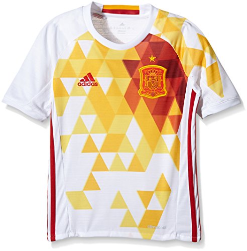 adidas Kinder UEFA EURO 2016 Spanien Auswärtstrikot Replica, weiß/rot, 152, AA0814