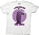 Big Lebowski Nobody F#@&s With The Jesus Funny Classic Comedy Movie Film Adult White T-shirt Tee Shirt, Large