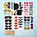 51PCS Colorful Props On A Stick Mustache Photo Booth Party Fun Wedding Christmas Birthday Favor