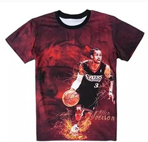 2016 Summer New Styles 3d t Shirt Basketball Stars LeBron James USA all-star Basketball Sports t-shirt (M, 02)