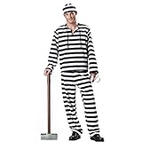 (パーティーパンチ)Party Punch【メンズ】囚人服 牢獄 ボーダー プレゼント コスプレ 仮装 イベント パーティー【MyStyleエコバック付】