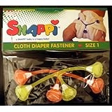 Snappi Cloth Diaper Fasteners - Pack of 2 (Dayglo Orange & Dayglo Yellow)