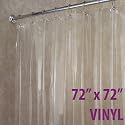 InterDesign 72-Inch by 72-Inch Vinyl Shower Curtain Liner, Clear