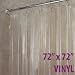 InterDesign 72-Inch by 72-Inch Vinyl Shower Curtain Liner, Clear