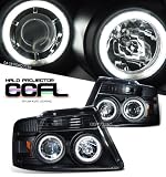 04-08 Ford F150 Projector Headlight Black W/CCFL Halo