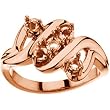14K Rose Gold Mother's Ring - 5 Gemstone -- YOU CHOOSE THE COLORS!