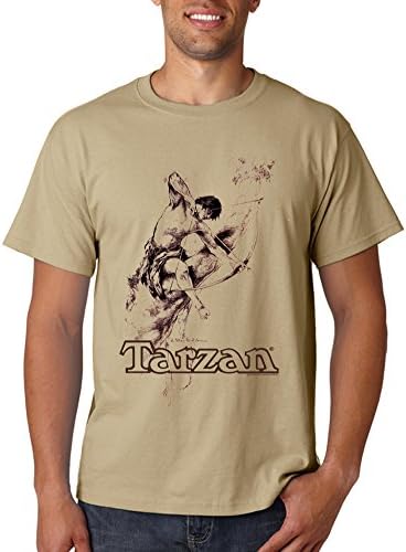 Famous Monsters Mens TARZAN: JEWELS OF OPAR T-SHIRT X-Large Tan