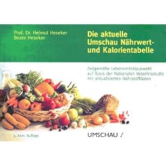 Die aktuelle Umschau N�hrwert- und Kalorientabelle