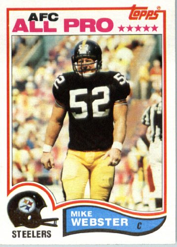 1982 Topps # 222 Mike Webster Pittsburgh Steelers Football Card - In Protective Screwdown Display Case!