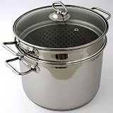 Pasta pot vegetable pot stockpot stainless steel 9l  from Relaxdays