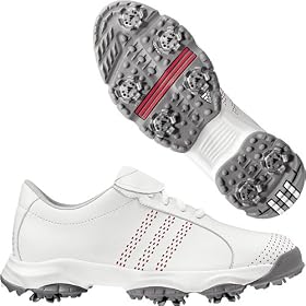 Buy adidas Ladies Beacon Golf Shoe (Running White Lipstick) by adidas