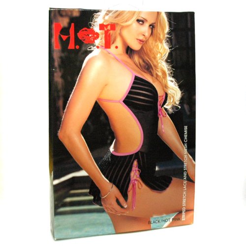 Sexy Shirley of Hollywood Rose Lace and Net Thong Teddy