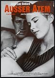 Breathless Framed Poster Movie German B 11 x 17 Inches - 28cm x 44cm Jean-Paul Belmondo Jean Seberg Daniel Boulanger Jean-Pierre Melville
