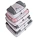 6 Travel Organizers Large Set- 4 Packing Cubes + Versatile Pouch Laundry Bag Eco