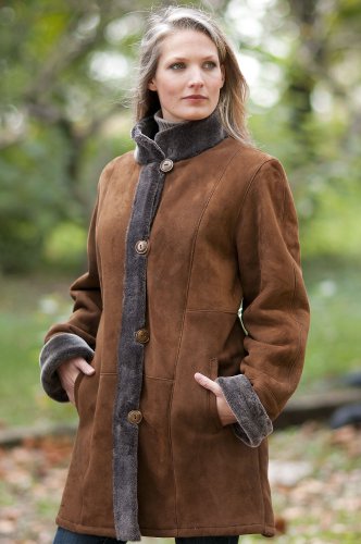 Womens Bianca Shearling Sheepskin Coat