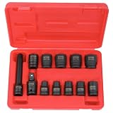 KS Tools 515.0112 1/2 Zoll Sechskant-Kraft-Stecknuss-Satz, kurz, 12-teilig, 10-24 mmvon "KS Tools"