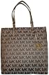 Women's Michael Kors Purse Handbag Tote Beige/Ebony/Bronze