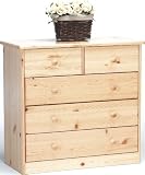 Steens 17801219 Kommode Mario 73 x 78 x 35 cm Kiefer massiv, natur lackiert