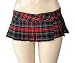 Queen Size Sexy School Girl Mini Skirt in Dark Red and Green Plaid Plus Size Adult