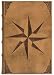 Compass Journal Diary, Genuine Italian Leather, Lined, 6x8", Gift Boxed
