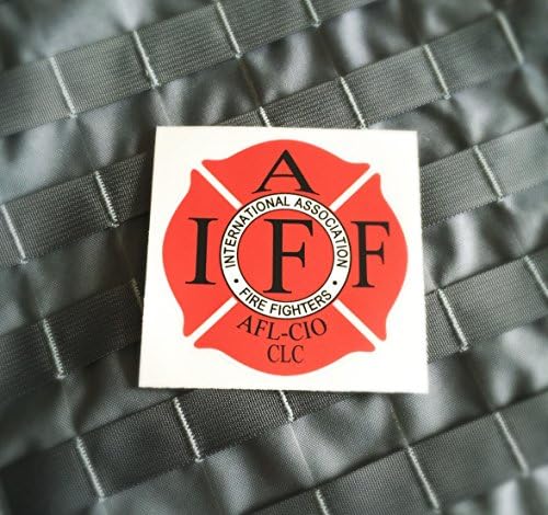 The Classic 4" Reflective IAFF Union True Red 3m Vinyl Firefighter Us Made Window Decal