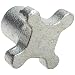Morton Cast Iron Four Arm Knob, Fluted Rim, Threaded Hole, 5/8"-11 Thread Size, 2-1/2" Width (Pack of 2)