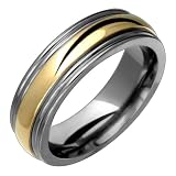 Antares Titanium Ring with 14K Gold Center