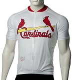 MLB St. Louis Cardinals Men's Cycling Jersey, White, Medium