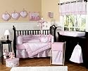 Toile Dot - Pink 9 Piece Crib Set