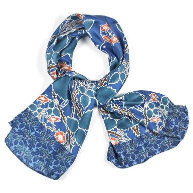 Voysey 'Birds & Roses' Silk Scarf||EVAEX