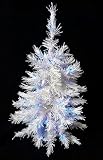 2 Pre-Lit White Artificial Christmas Tree - Blue Lights