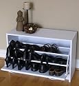 Deluxe Single Shoe Cabinet- White Finish