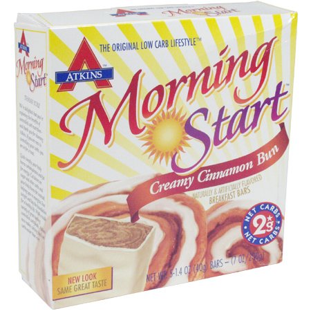 Morning Start Breakfast Bars - Creamy Coated Cinnamon Bun , 5 bars by Atkins Nutritionals