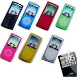 Courage*Wisdom Neckstrap + New Ipod Nano 4 Silicone Skin Case Cover (open Click Wheel) with Screen Protector for the New Apple iPod Nano Nano-Chromatic 4th Generation 8gb 16gb (Ipod Nano mp3 player not included)