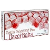 Hazer Baba Turkish Delight with Rose, 16-Ounce Boxes (Pack of 4)