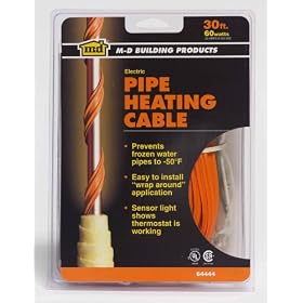 Buy M-D Building Products 64444 30-Foot Pipe Heating Cable with Thermostat by M-D Building Products now!
