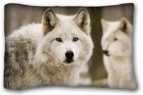 Custom Characteristic ( Animals wolves predatorss forest hunting ) Standard Size Pillowcase for Hair &amp; Facial Beauty Size 20x30 Inches suitable for Full-bed PC-Purple-33915