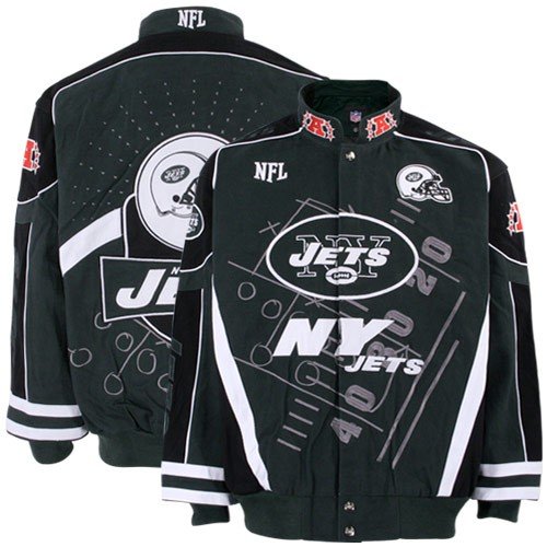 MTC Marketing New York Jets 2009 Scoreboard Cotton Twill Jacket (6X-Large)