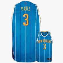 Chris Paul New Orleans Hornets #3 Road Swingman Adidas NBA Basketball Jersey (Blue)