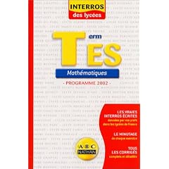 Math�matiques, Terminale ES