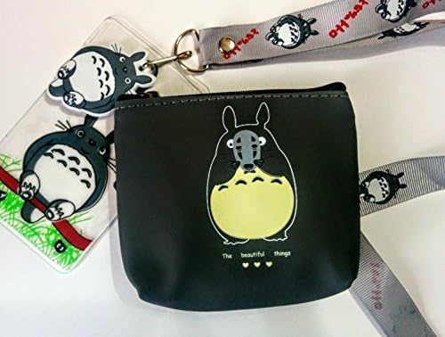Totoro Coin Purse and Lanyard (Grey No Face)