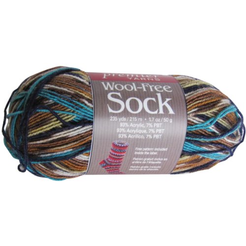 Premier yarn  wool free sock yarn, grand canyon, pack o…